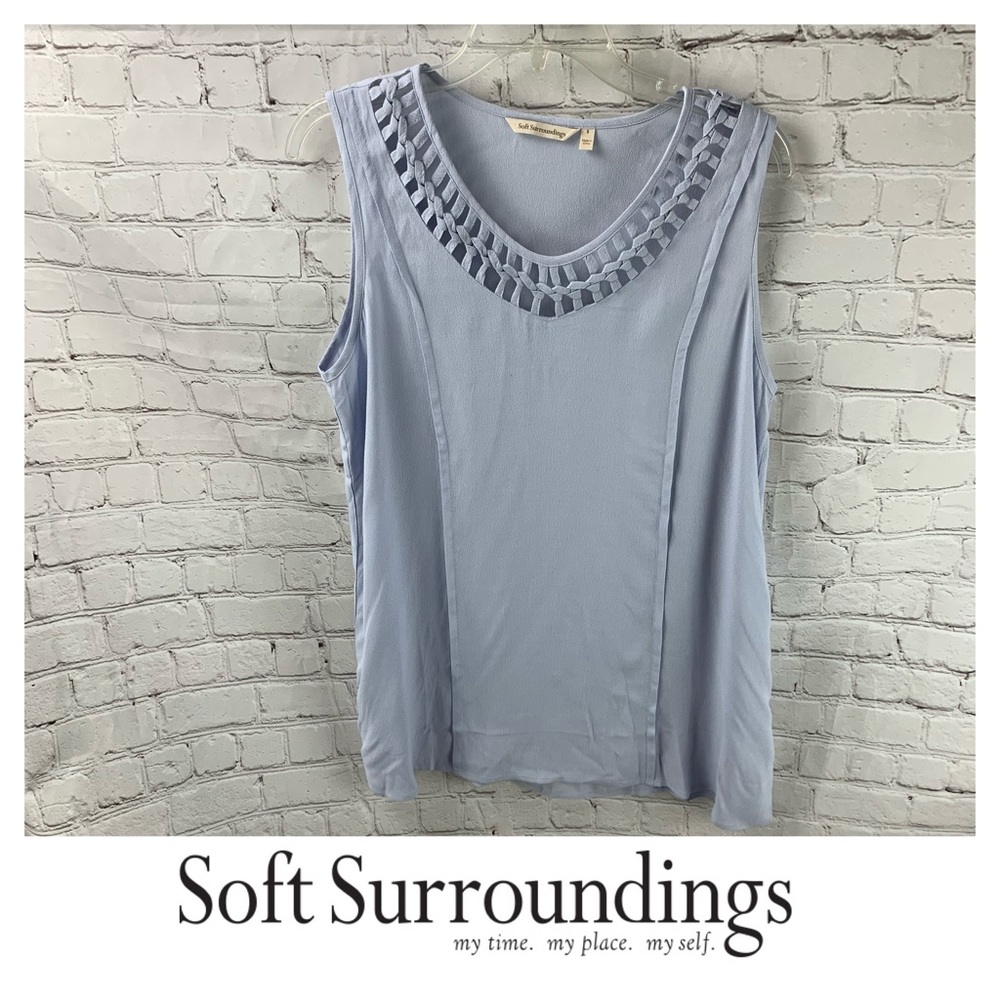 Soft Surroundings Cornflower Blue Tank Top
